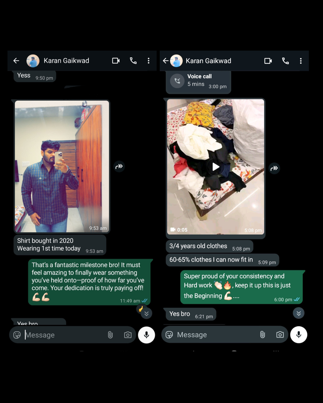 Karan Gaikwad WhatsApp check-in